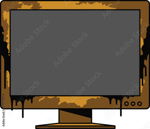 abandoned Dirty Computer Monitor