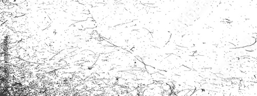 Distressed grunge vector texture overlay with fine scratches dust and dirt Black and white rough vintage abstract background element