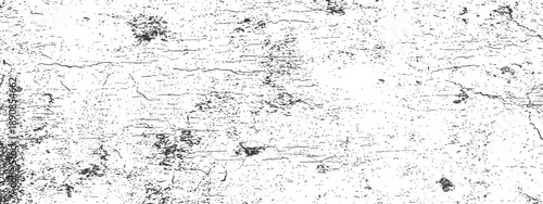 Vector Distressed Overlay Texture with Grunge Cracks and Dirty Dots Black and White Abstract Background for Vintage Retro Design