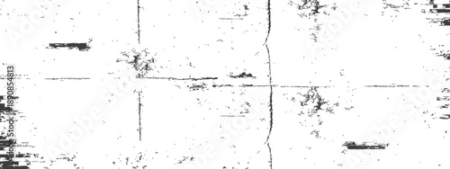 Distressed Grunge Texture Overlay Vector with Folds and Scratches Black and White Background