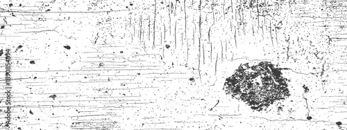 Grungy Cracked Texture Overlay Vector Background Distressed Black and White Surface with Scratches and Worn Paint Effect