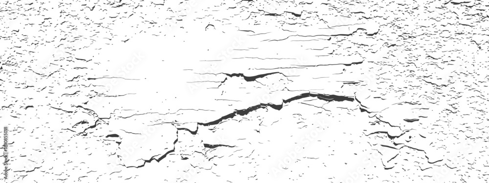 Fototapeta premium Vector Grunge Texture Overlay Cracked Paint Effect Distressed Black and White Abstract Background Pattern