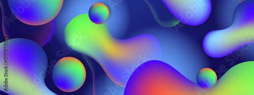 Cool blue and green fluid liquid shapes with smooth gradient transitions for professional tech wallpaper designs