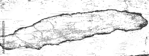 Black and white grunge vector texture overlay of peeling paint and detailed cracks distressed surface background illustration