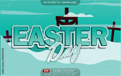Happy Easter day text effect