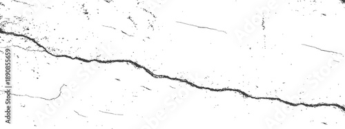 Black and White Grunge Crack Texture Overlay Vector Distress Background Rough Surface Scratched Effect