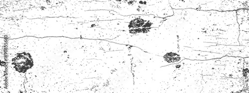 Distressed Grunge Vector Texture Overlay with Cracks and Scratches Rough concrete wall background effect Black and white monochrome