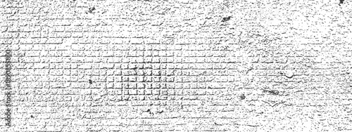 Distressed grunge vector texture overlay rough wall background black and white abstract graphic element