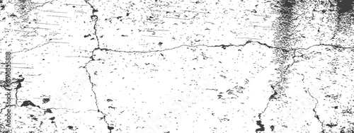 Distressed grunge overlay texture vector old cracked concrete surface black and white abstract background