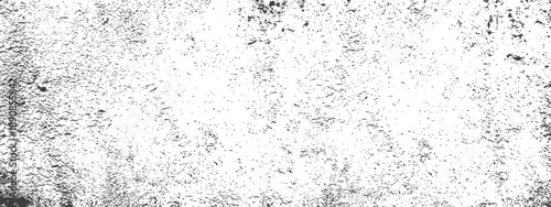Black and White Distressed Vector Grunge Texture Overlay with Dust Grain and Scratches Vintage Background Effect