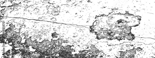Distressed grunge texture overlay vector cracked wall surface peeling paint abstract background monochrome dust effect