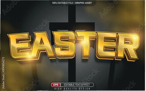 Happy Easter day text effect