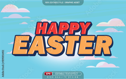 Happy Easter day text effect