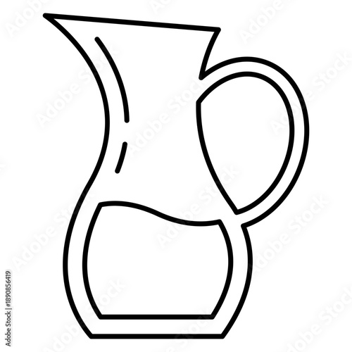 vector illustration of jug
