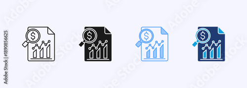 Cost Analysis Icon Set Multistyle Various Collection Element For Design