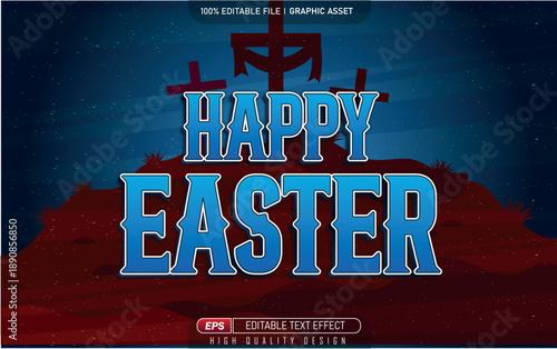 Happy Easter day text effect