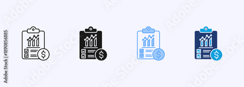 Project Budget Icon Set Multistyle Various Collection Element For Design