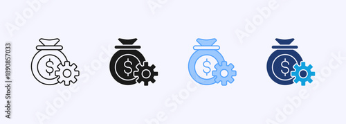Budget Control Icon Set Multistyle Various Collection Element For Design