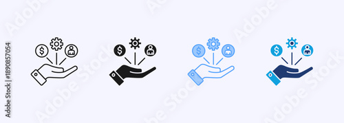 Resource Allocation Icon Set Multistyle Various Collection Element For Design
