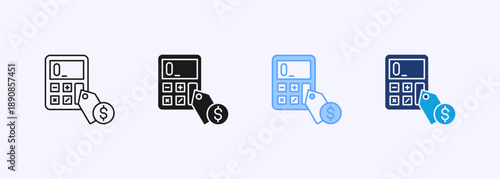 Price Estimate Icon Set Multistyle Various Collection Element For Design
