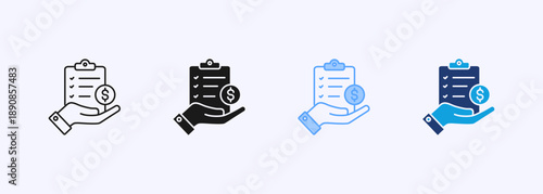 Funding Request Icon Set Multistyle Various Collection Element For Design