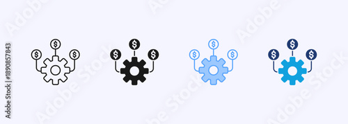 Operational Cost Icon Set Multistyle Various Collection Element For Design