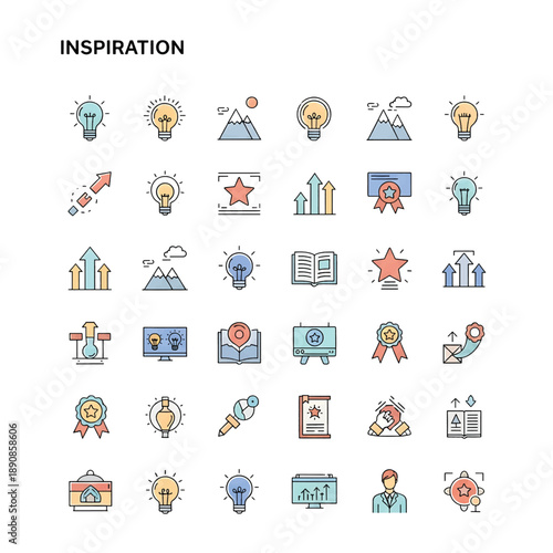 Inspiration Concept Representing Creativity, Motivation, and Ideas