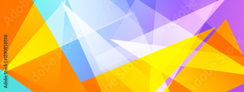 High contrast abstract background with orange and blue angular geometric shapes creating a bold professional design