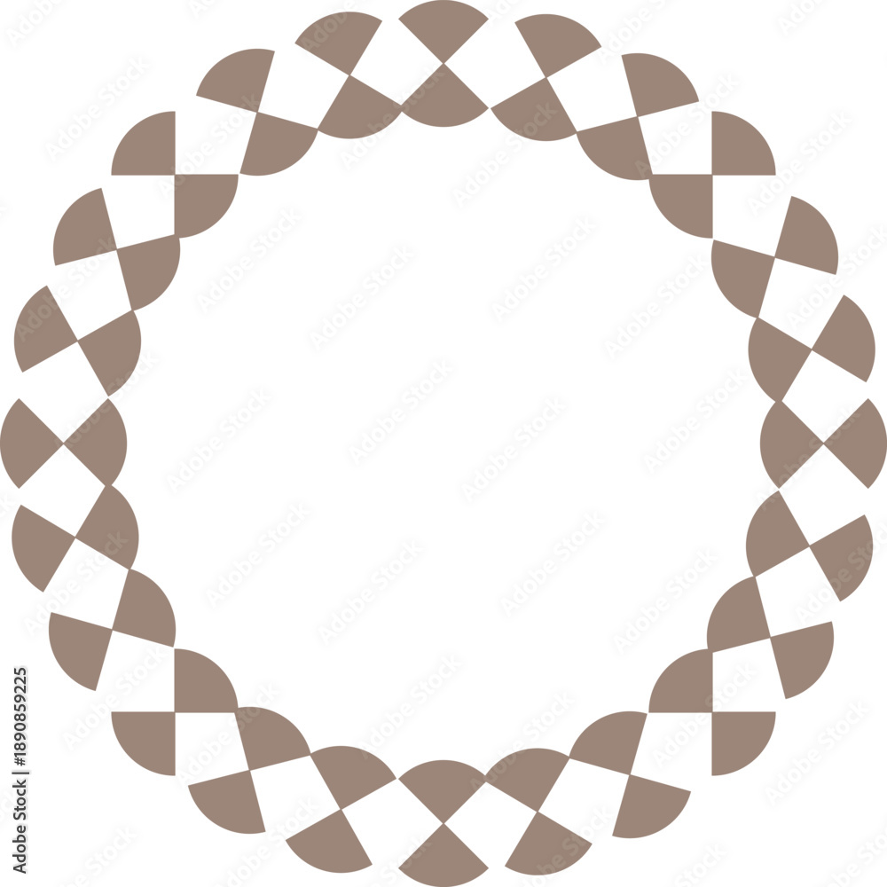 Fototapeta premium vector illustration design of slate brown geometric checkered pattern ring