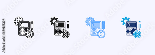Project Cost Icon Set Multistyle Various Collection Element For Design