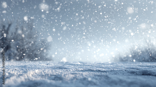 Wallpaper Mural Snowfall creating a serene, cold, and magical environment Torontodigital.ca