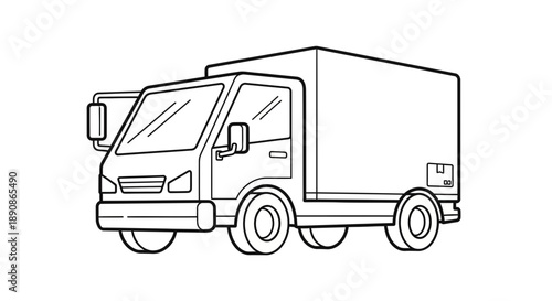 delivery-truck-icon-line-art