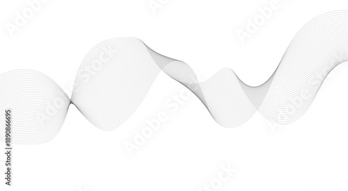 Abstract wave element for design. Digital frequency track equalizer. Stylized line art background. Vector illustration. Wave with lines created using blend tool.