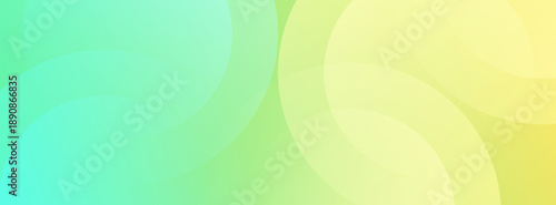 Vibrant abstract gradient banner background with smooth flowing teal and yellow curves for modern design projects