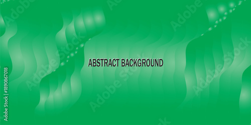 Abstract green background with digital blue wave lines and light vector shapes for a creative business card template or web banner design art