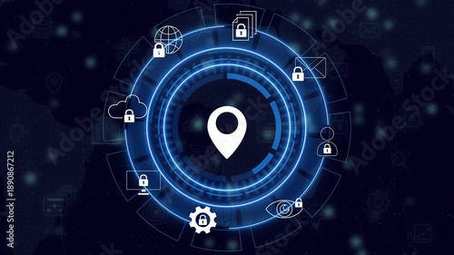 Local Seo Digital marketing and internet advertising concept. map location track.