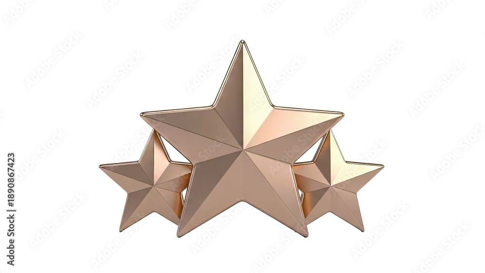 Obraz premium Three Golden Stars