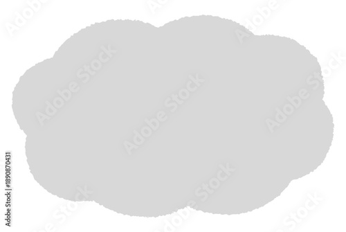 手描き風の雲型のフレーム（横長・線なし）