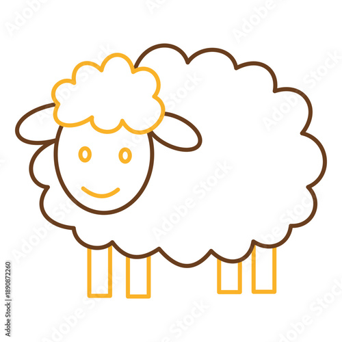 Sheep Lamb Line Art Icon