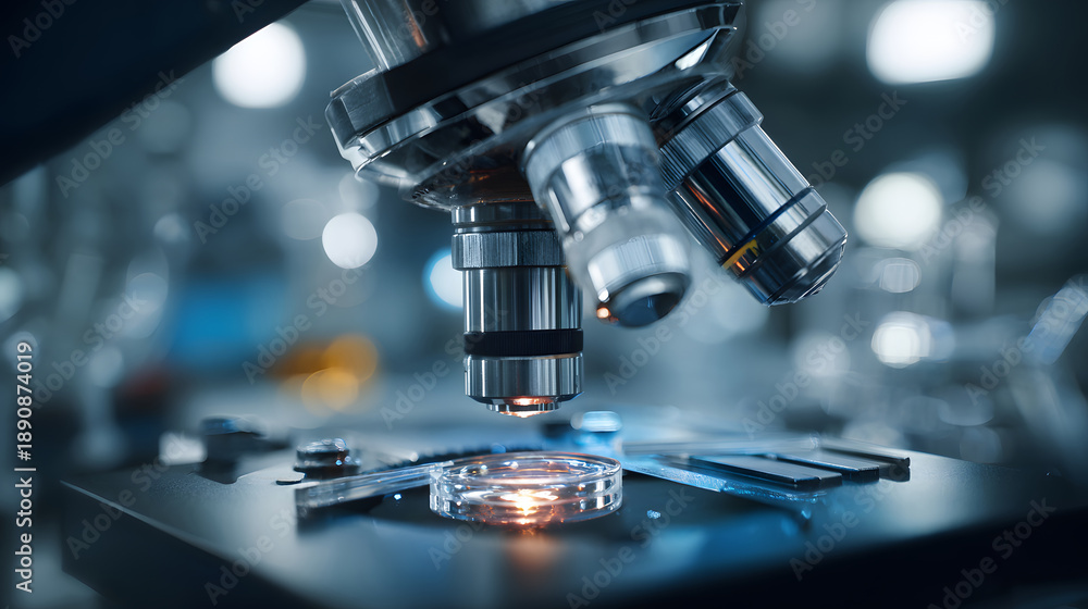 Fototapeta premium Advanced Laboratory Microscope for Scientific Discovery