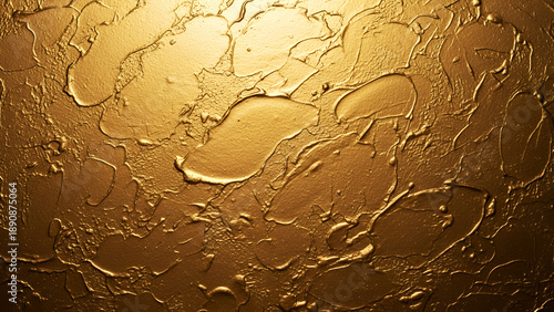 Textured gold surface with dramatic lighting and shadows background abstract metallic