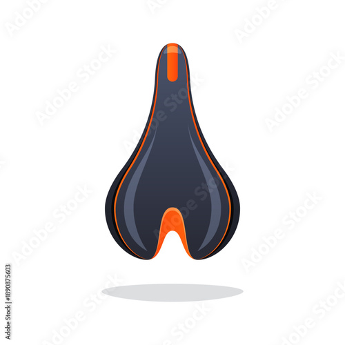 Bicycle saddle vector isolated on white background.