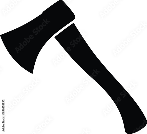 A clear graphic representation of an axe, a sturdy tool used for various outdoor and construction tasks