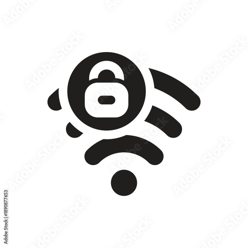 Modern Wireless Internet Connection Icon Vector for Wifi Signal Network Technology and Digital Communication Symbol Design