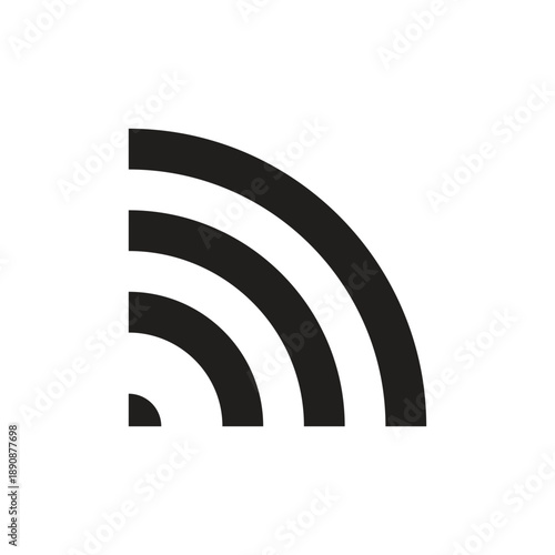 Modern Wireless Internet Connection Icon Vector for Wifi Signal Network Technology and Digital Communication Symbol Design