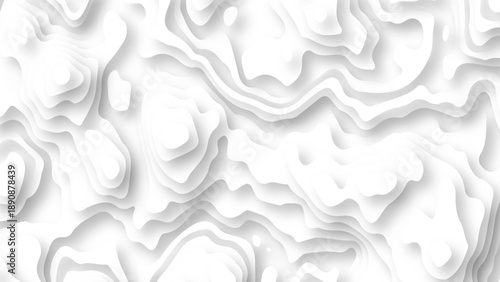 Abstract White paper cut background with lines.3d realistic papercut. Abstract modern Paper cut white background white waves background.