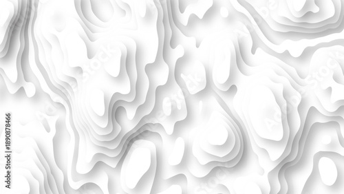 Abstract White paper cut background with lines.3d realistic papercut. Abstract modern Paper cut white background white waves background.