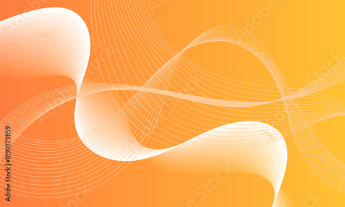 orange yellow soft lines wave curves with soft gradient abstract background