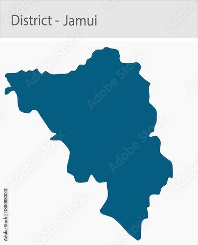 Jamui detailed map illustration graphic for educational reference, geographic visualization, design layouts, presentations, digital media and print us