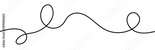 Long decorative curvy line element